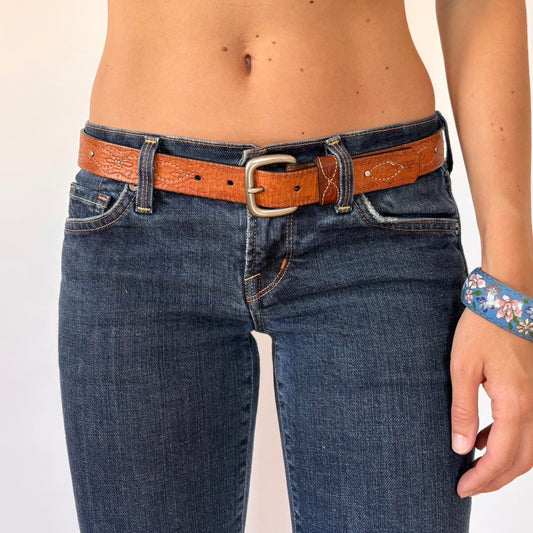 Embossed Genuine Leather Belt