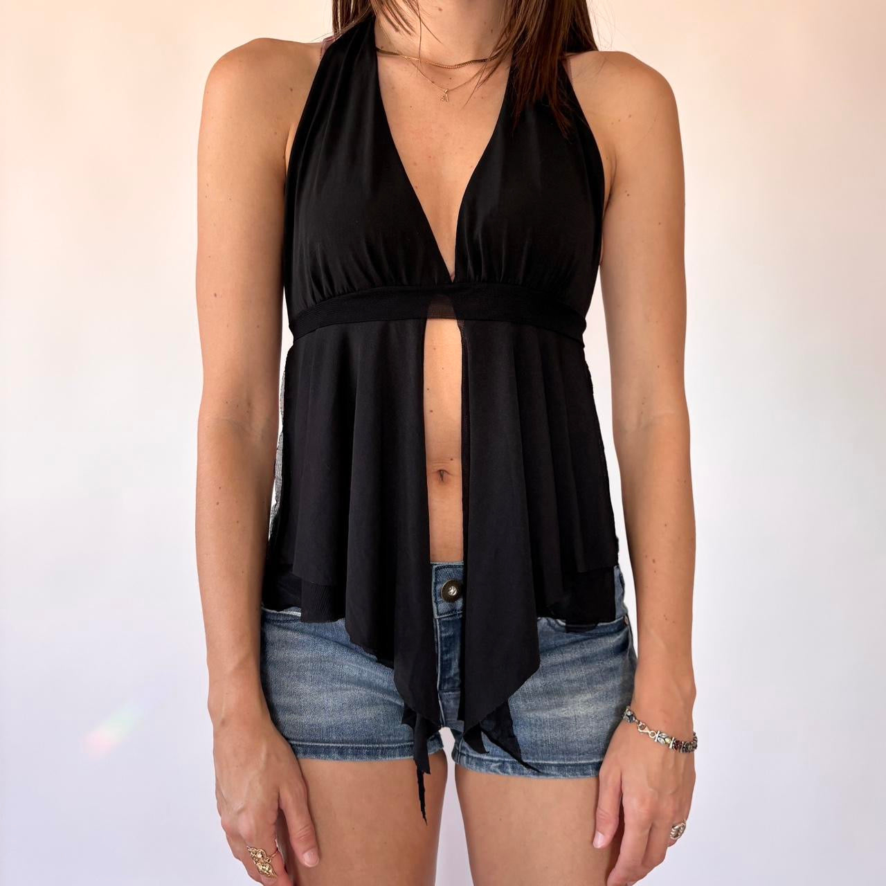 Mesh Split Front Halter (XS/S)