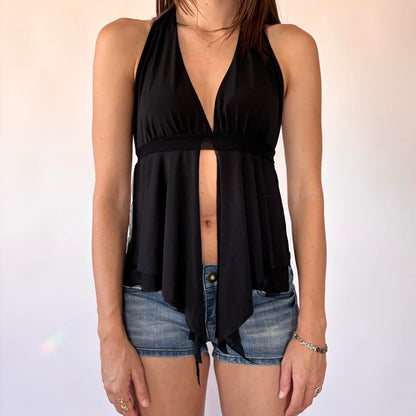 Mesh Split Front Halter (XS/S)