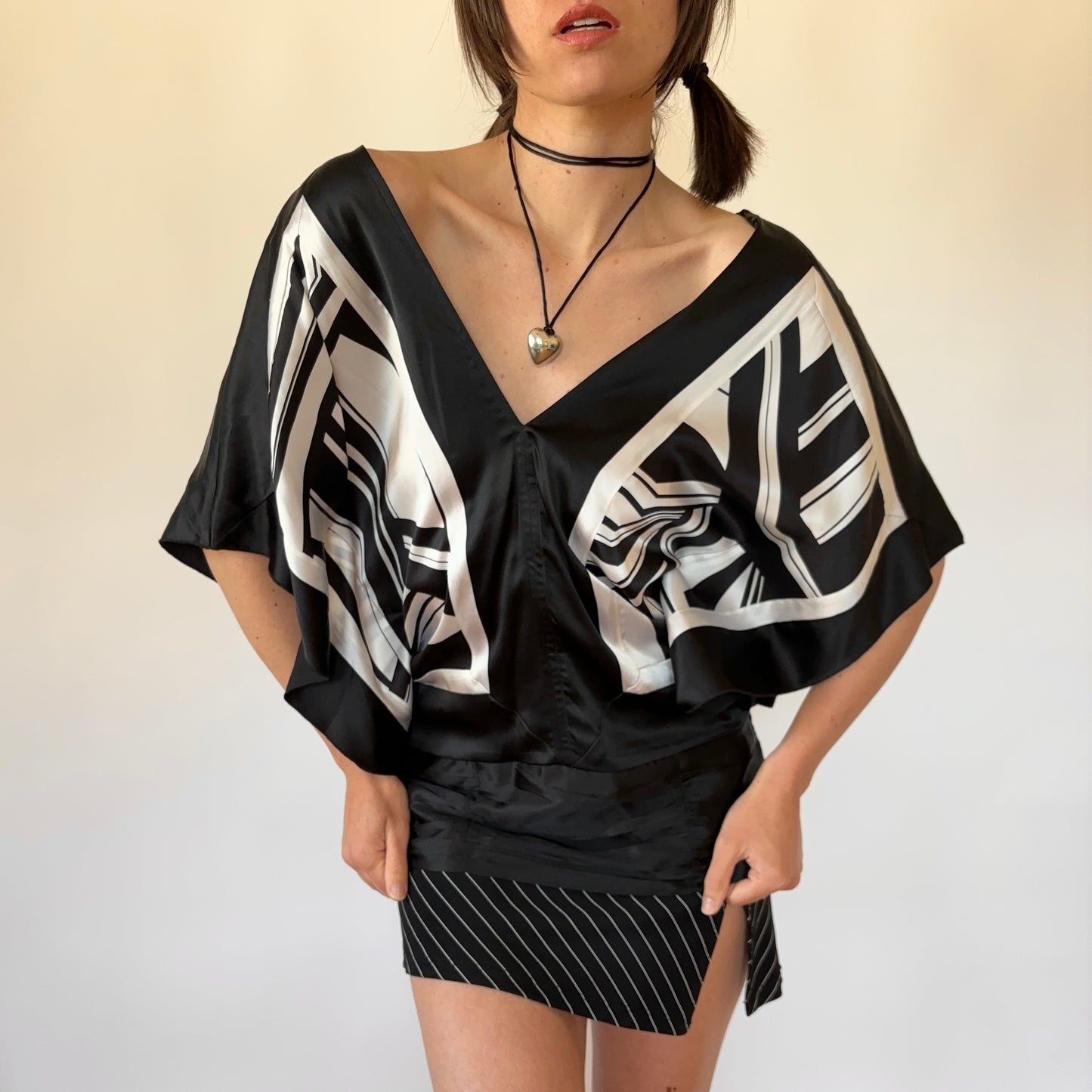 Bebe Silk Y2K Blouse (S)