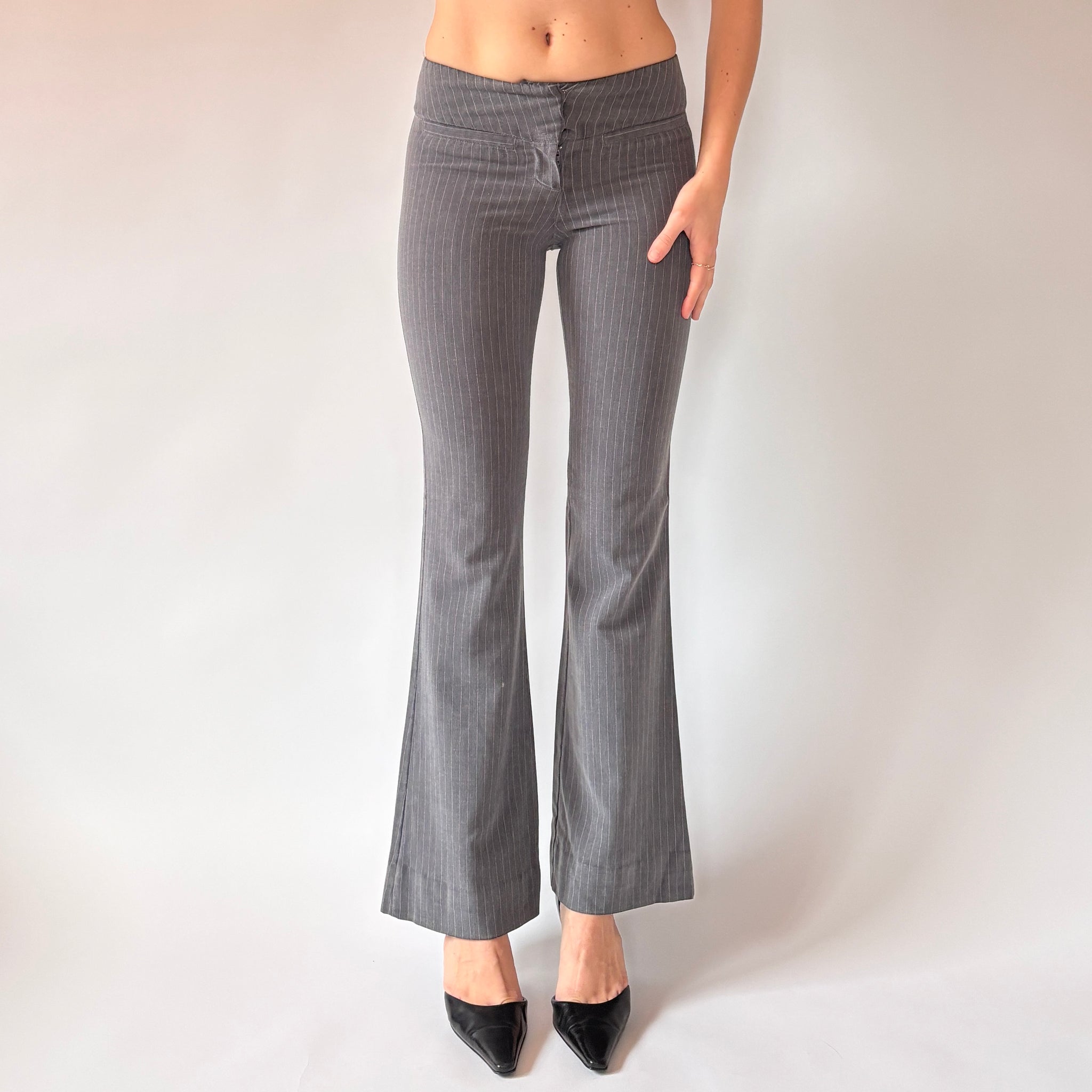 Y2K Pinstripe Flares (XXS/XS)