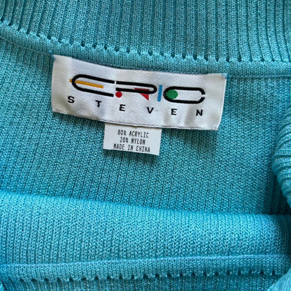 90s Aqua Rollover Top (M-1X)