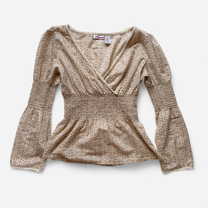 Y2K Floral Boho Longsleeve Top (S)