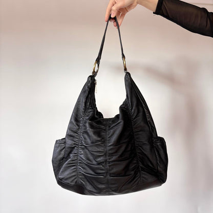 Hobo Black Slouchy Leather Bag