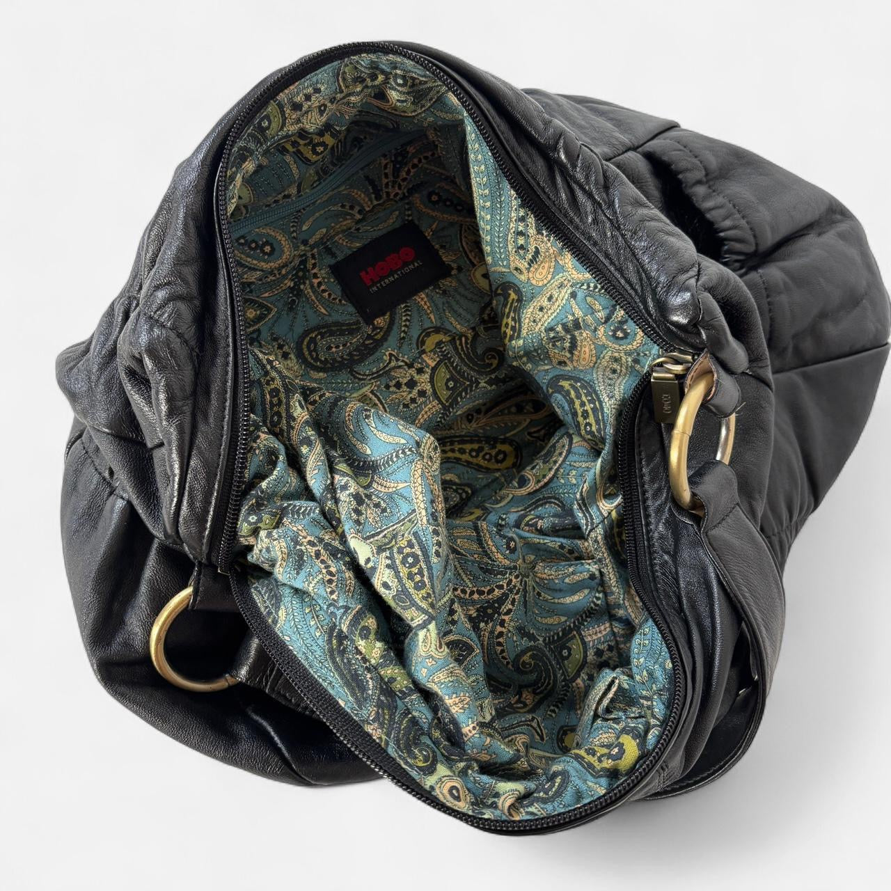 Hobo Black Slouchy Leather Bag