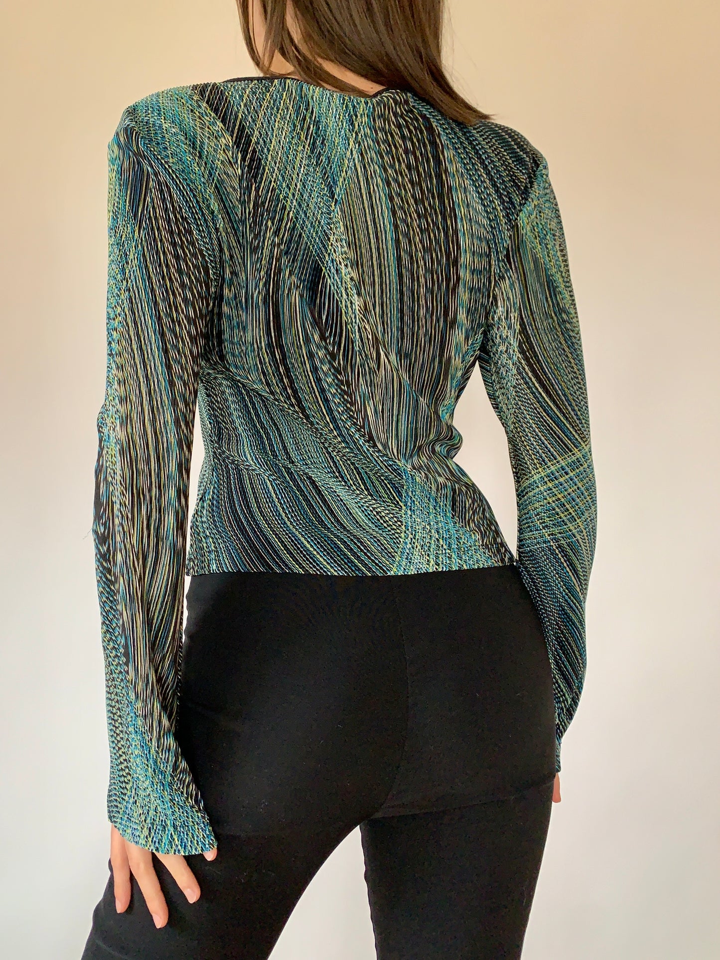 Y2K Geometric Blouse - Medium