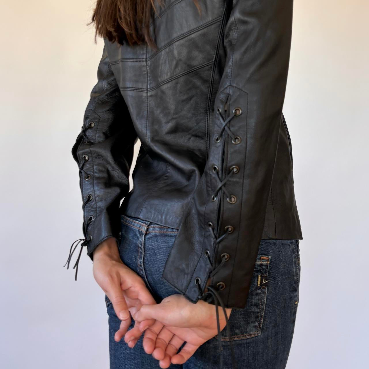 Italian Leather Moto Jacket (S)