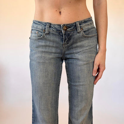 Y2K Low Rise Flare Jeans (XS)