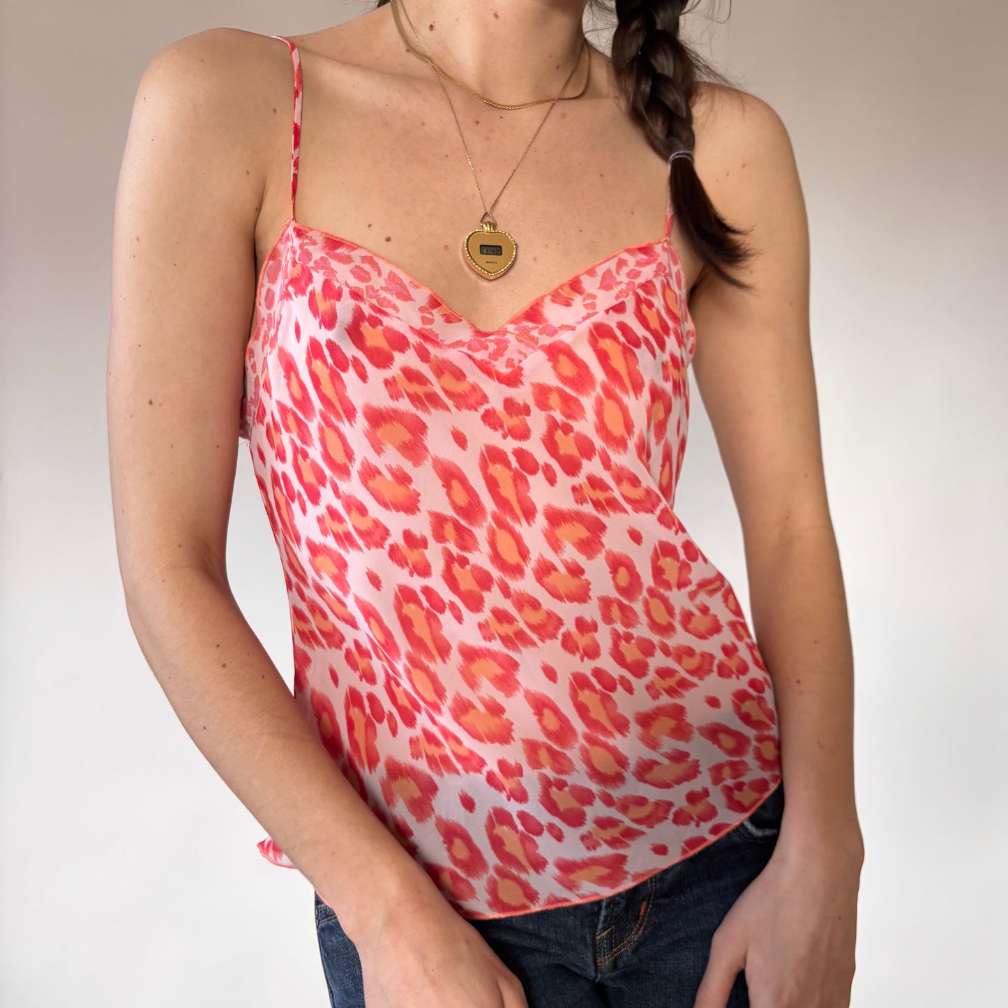 Y2K Pink Leopard Cami (S/M)