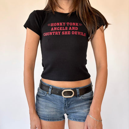 90s Angels & She-Devils Baby Tee (XS)