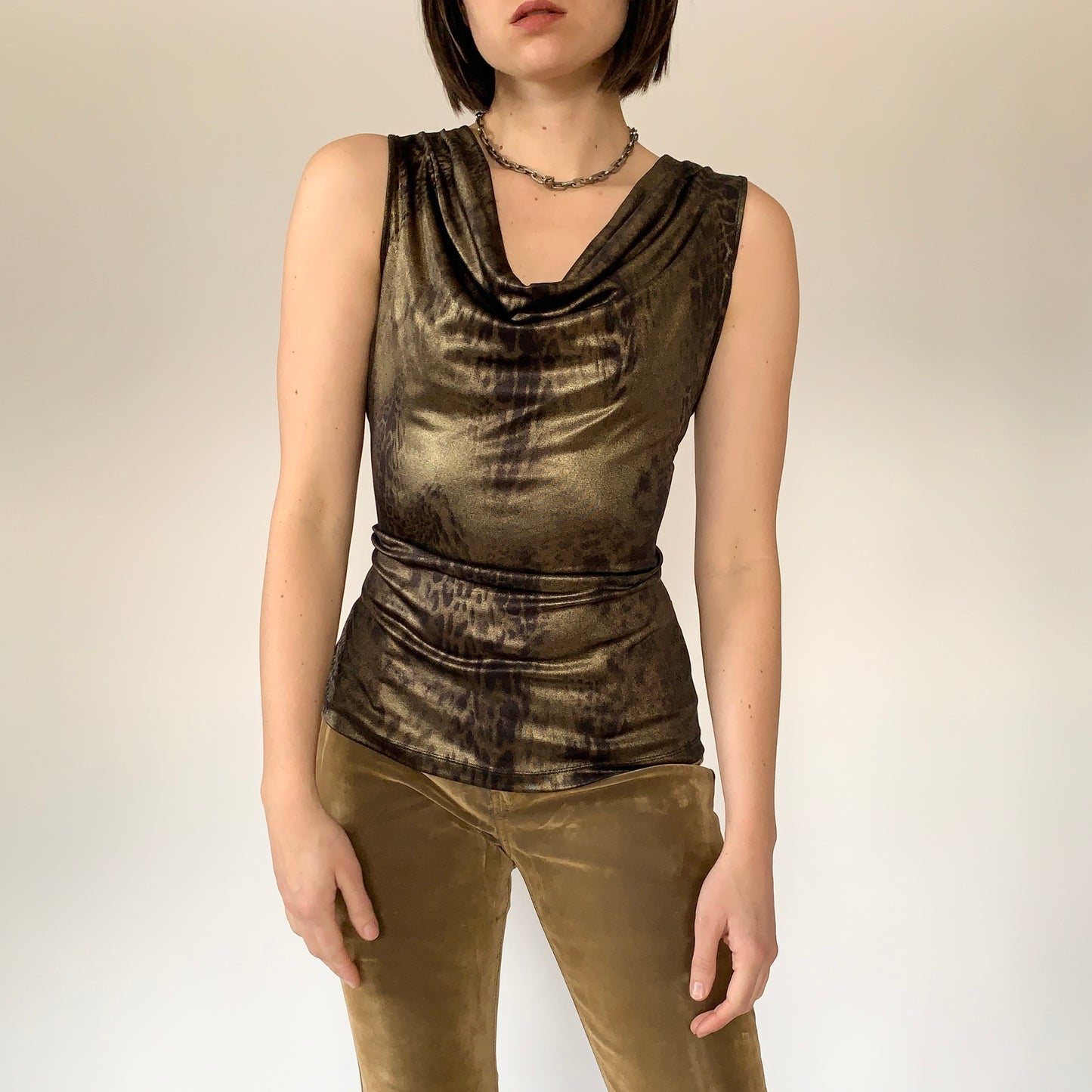 Y2K Bronze Cowl Neck (XS/S)