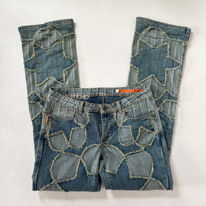 2000s Patchwork Jeans (S/M)