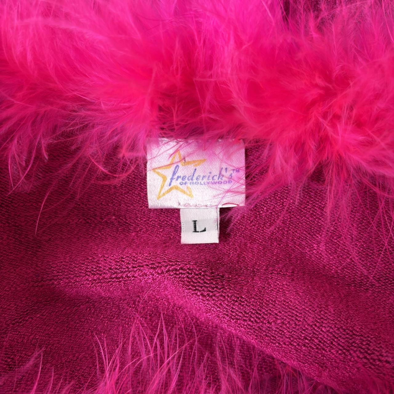Y2K Frederick’s of Hollywood Pink Boa Top (S/M)