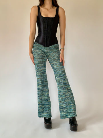 Vintage Aqua Knit Flares - S/M