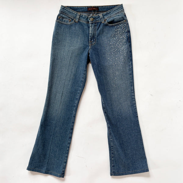 Y2K Rhinestone Embellished Jeans (S/M)