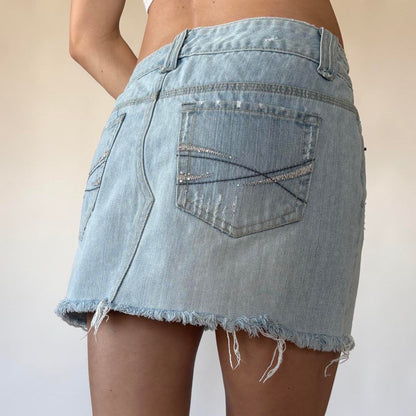 Y2K Denim Mini Skirt (M)