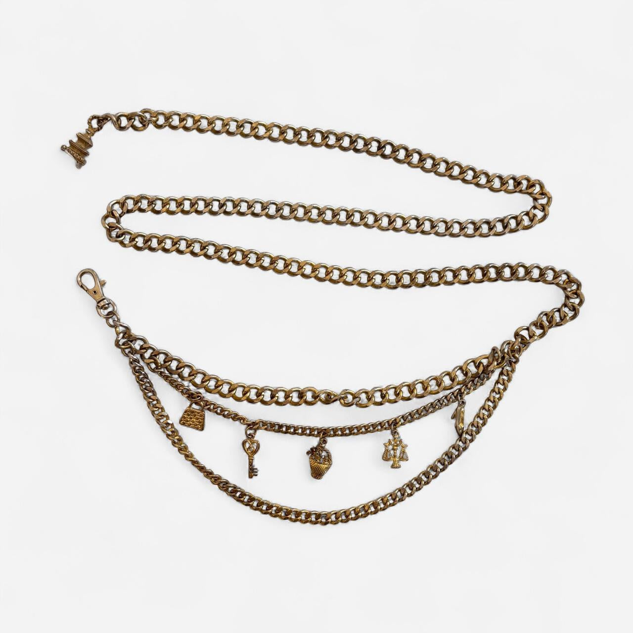 Vintage Chunky Charmed Chain Belt