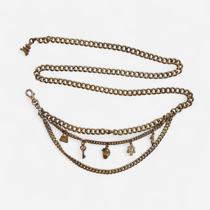 Vintage Chunky Charmed Chain Belt