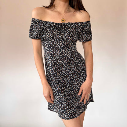 90s Floral Babydoll Dress (XS)