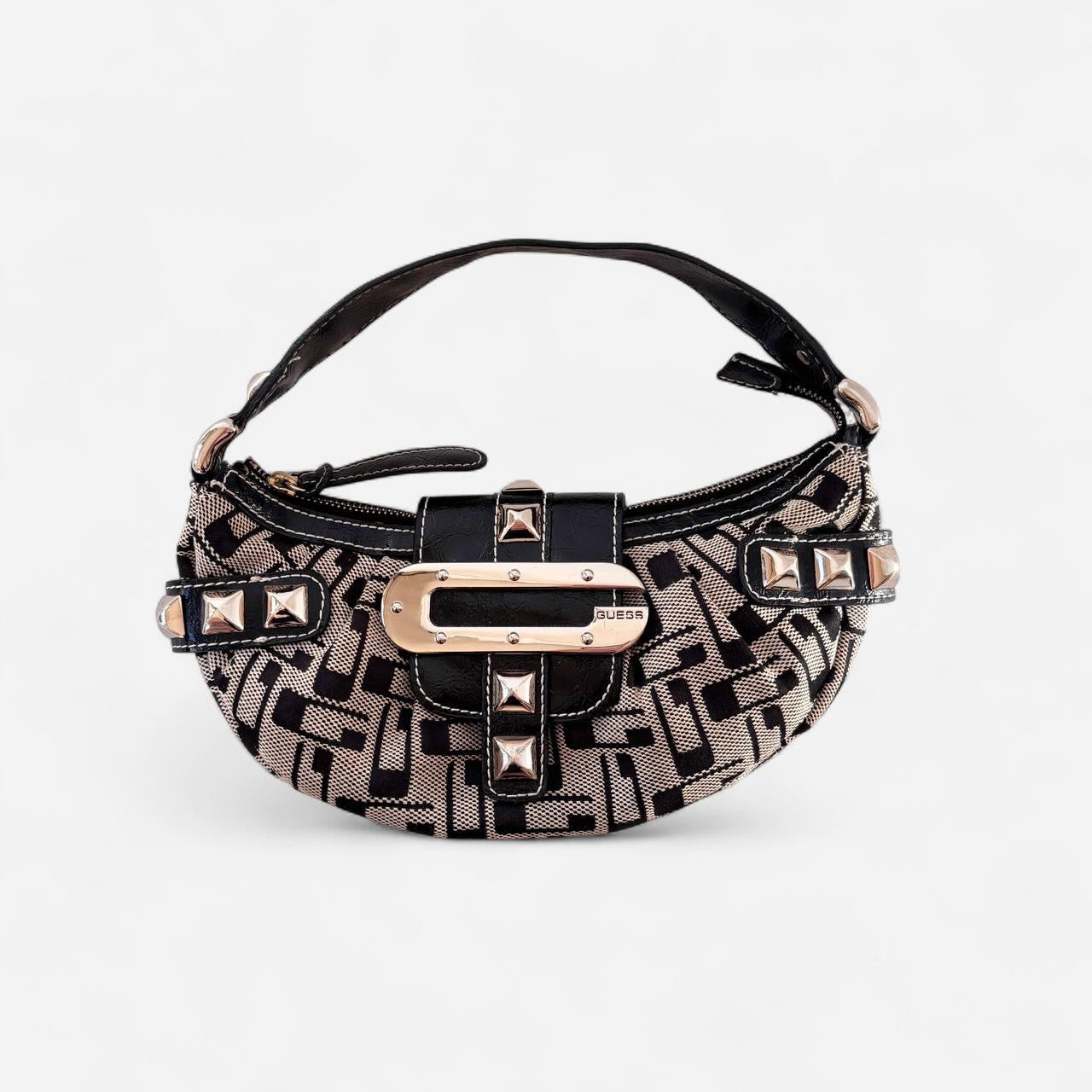 Y2K Guess Monogram Studded Bag