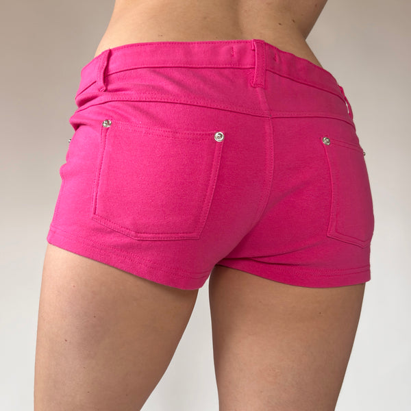 Y2K Hot Pink Micro Shorts (S)