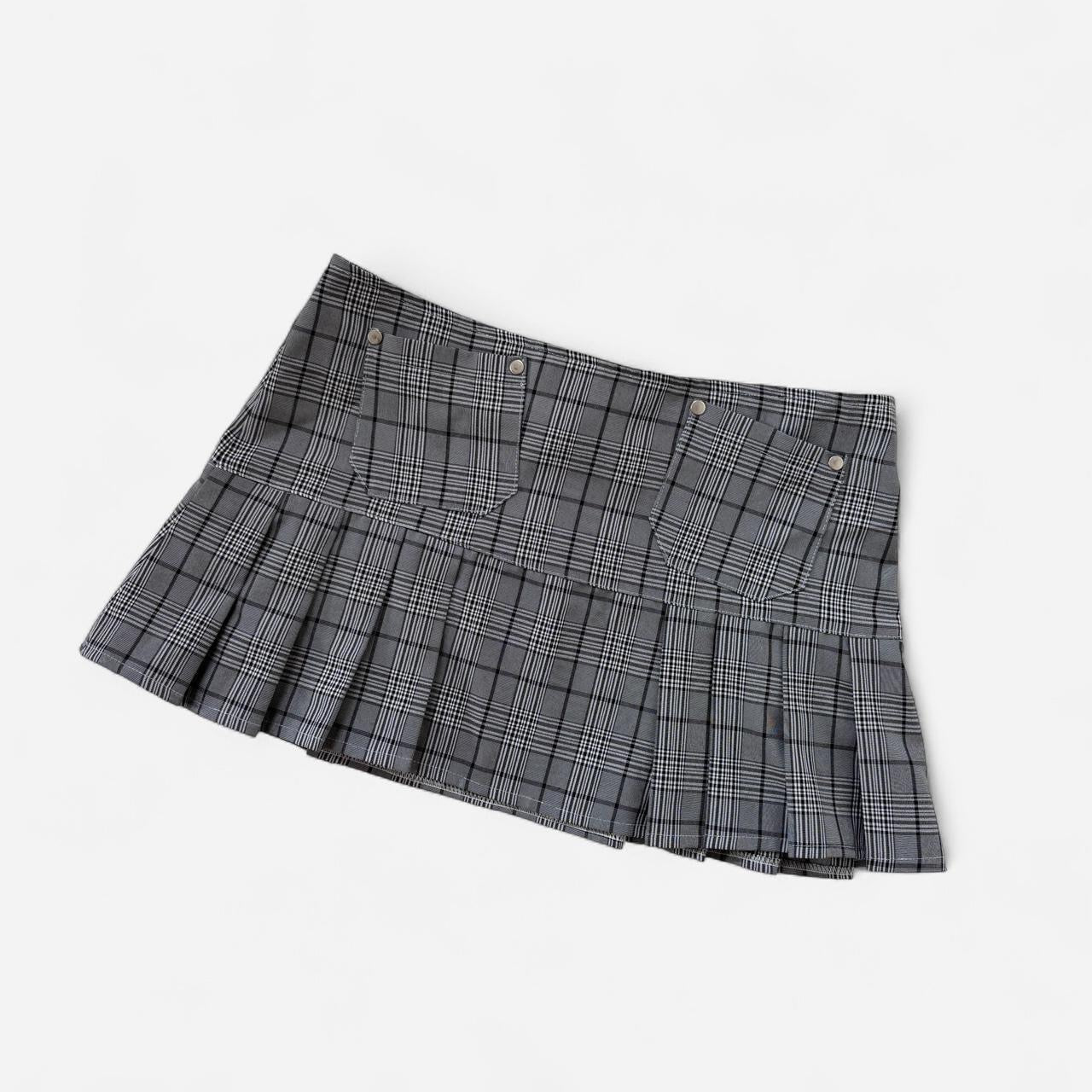 Pleated Plaid Mini Skirt (XS/S)