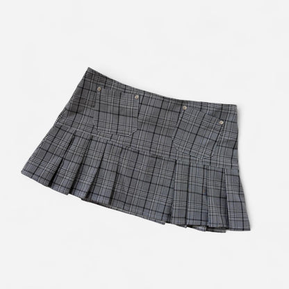 Pleated Plaid Mini Skirt (XS/S)