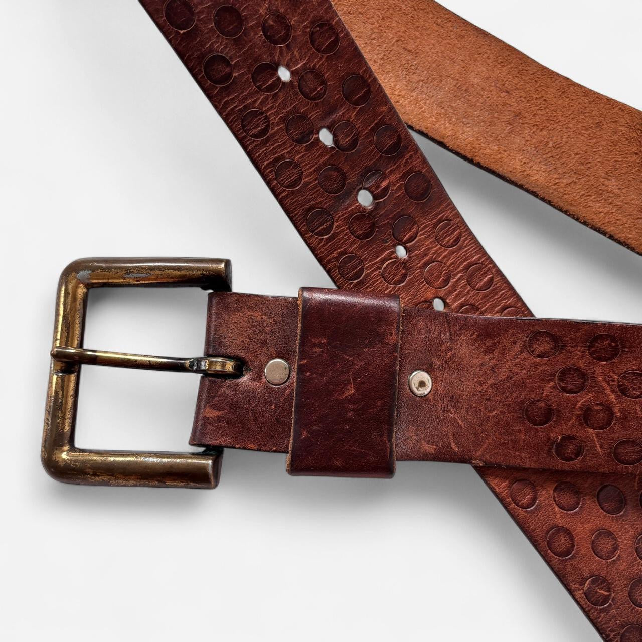 Leather Dotted Belt