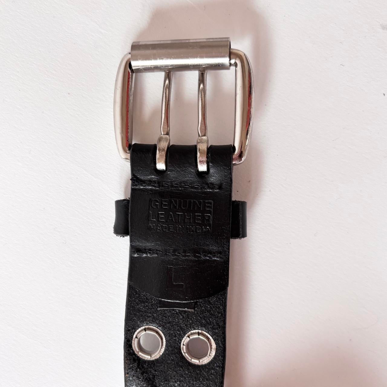Genuine Leather Grommet Belt (XS/S)