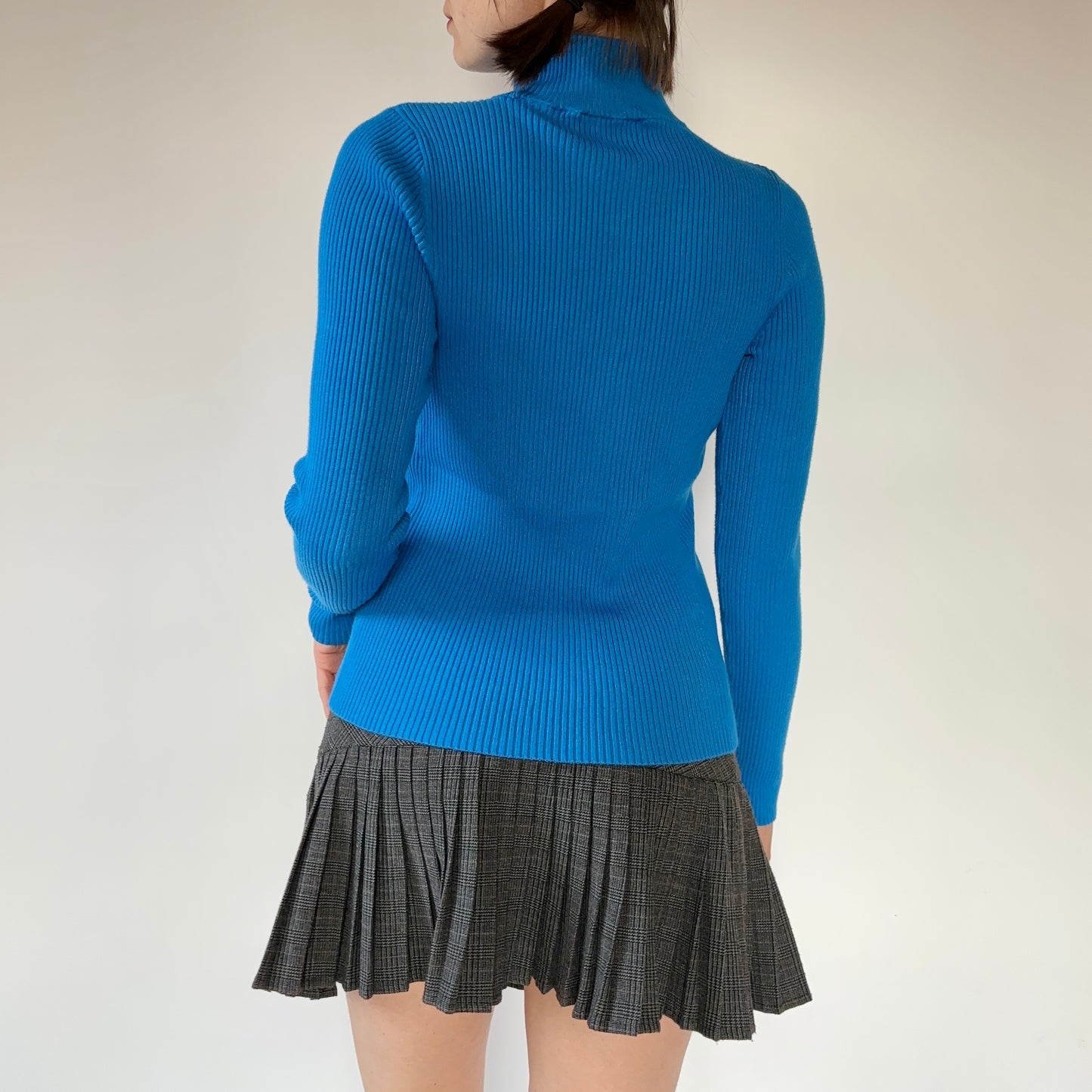 2000s Royal Blue Ribbed Knit (S/M)