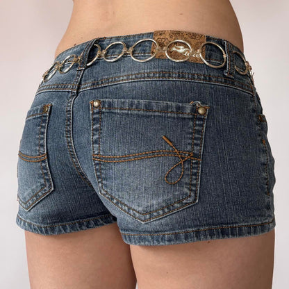 Y2K Silver O Ring Chain Belt (S/M)