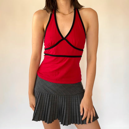 90s Red Halter Tank (S/M)
