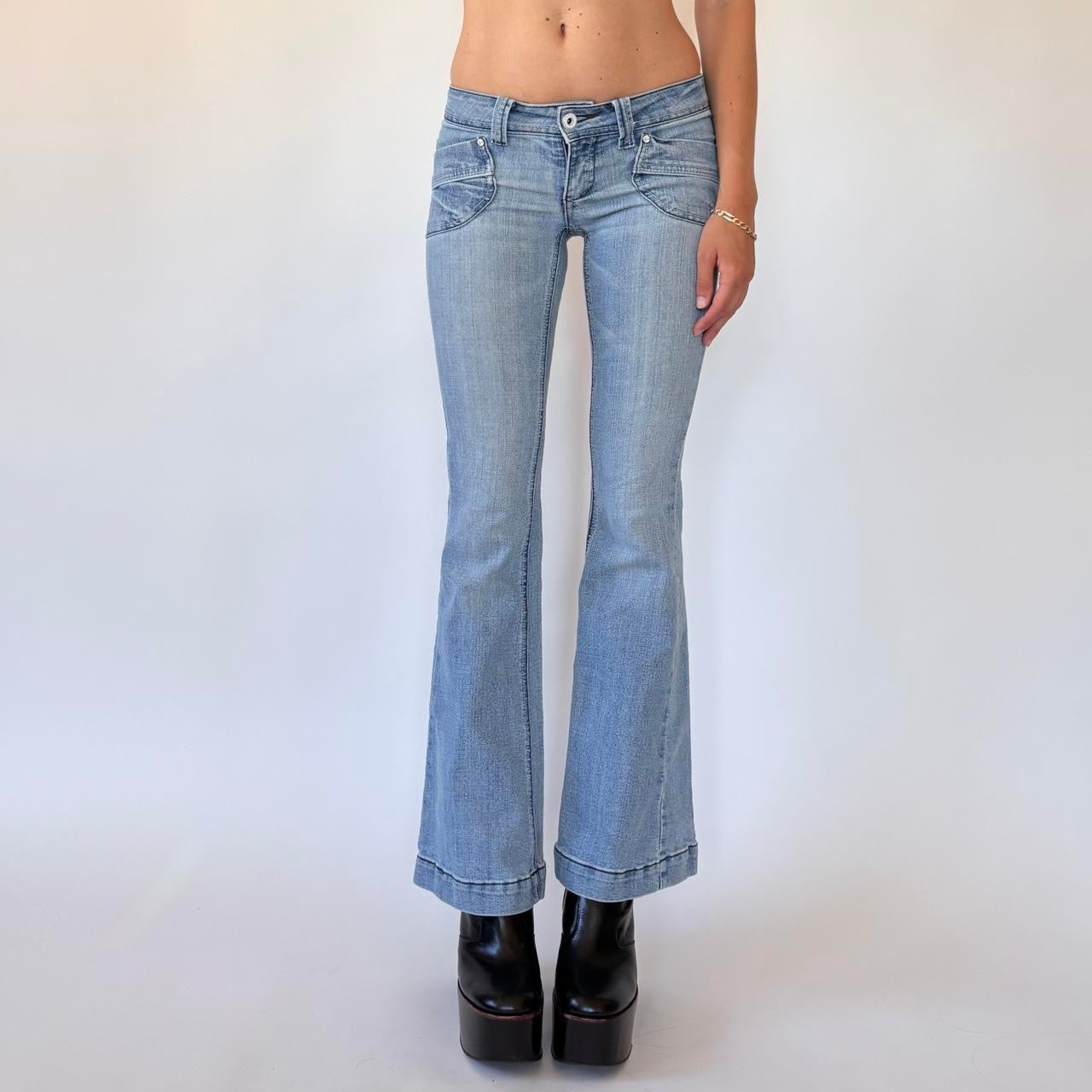 Y2K Low Rise Flare Jeans (XXS)