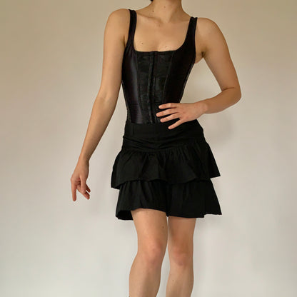 Noir Ruffle Skirt (S)