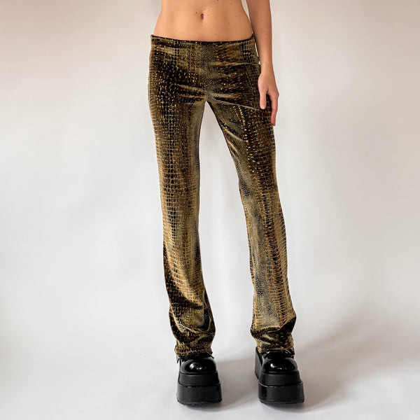 90s Velvet Snakeskin Pants (S)