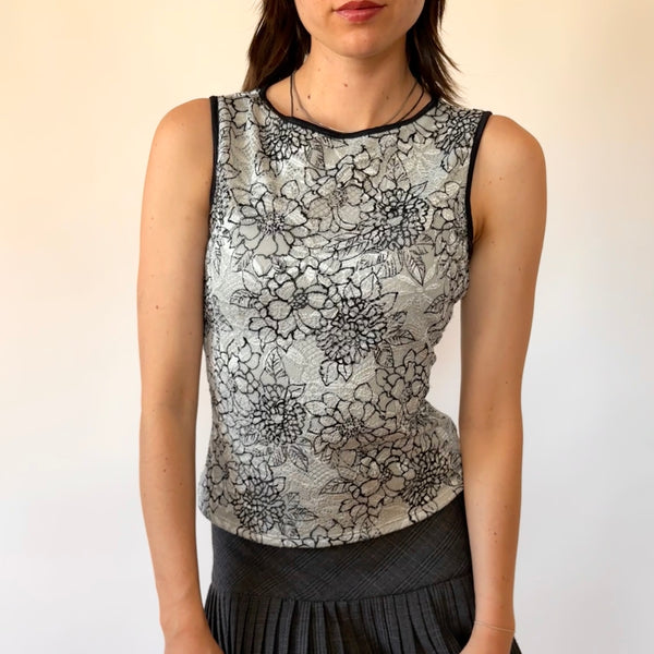 90s Floral Lace Tank (S)