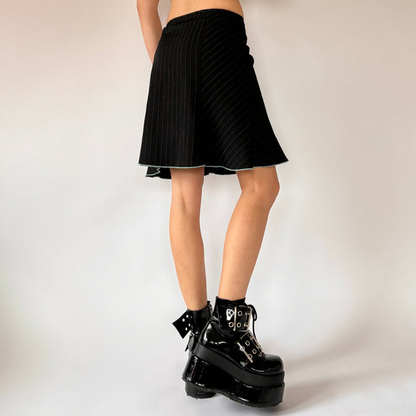 90s Pinstripe Midi Skirt (XS)