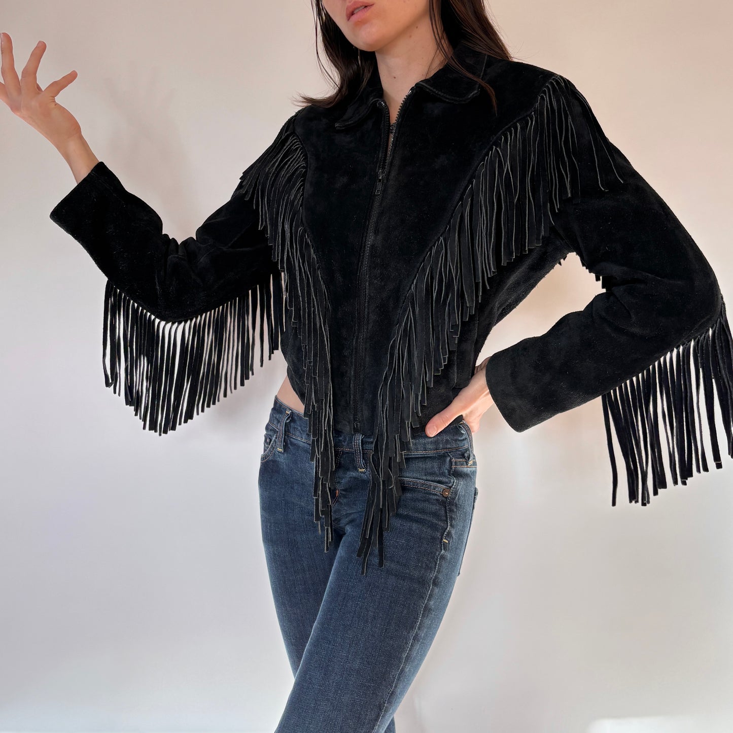80s Wilson’s Leather Fringe Jacket (S)
