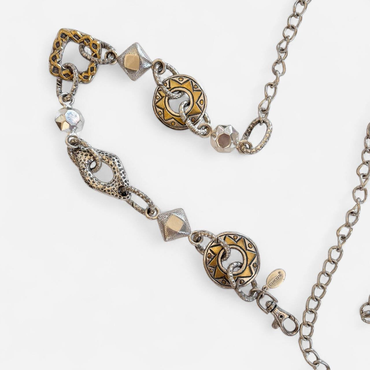 Y2K Chunky Silver Chain Belt