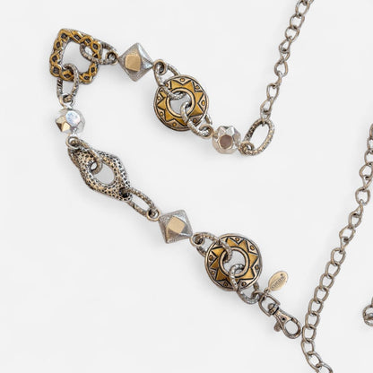 Y2K Chunky Silver Chain Belt