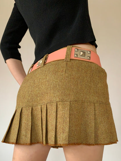 Coral Leather Belt - Medium