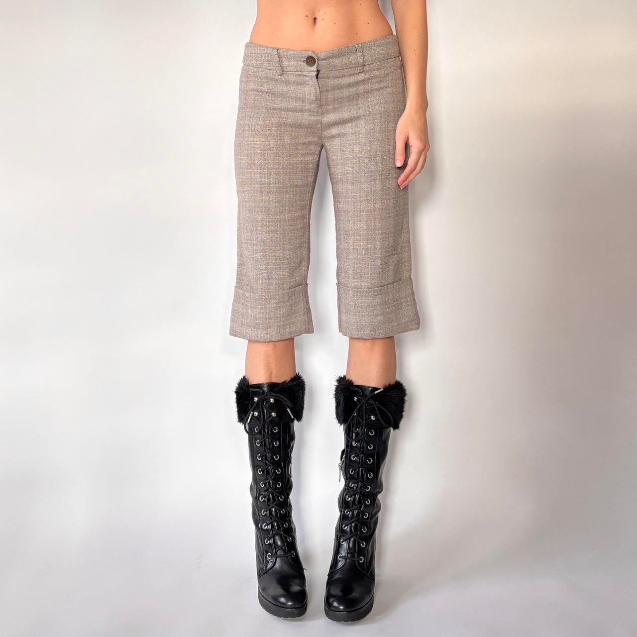 Y2K Low Rise Trouser Capri Pants (XXS/XS)
