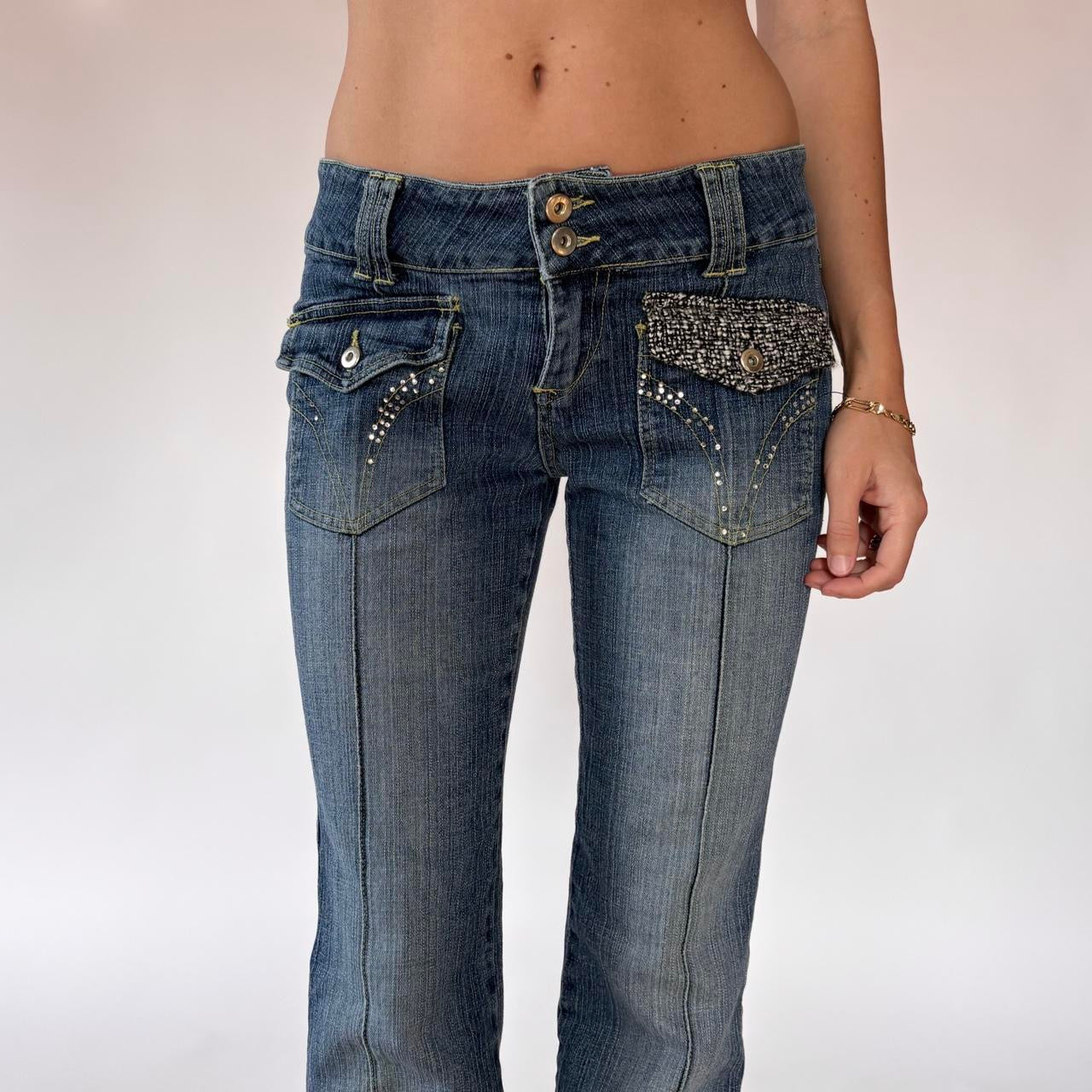 Y2K Embellished Jeans (XS/S)
