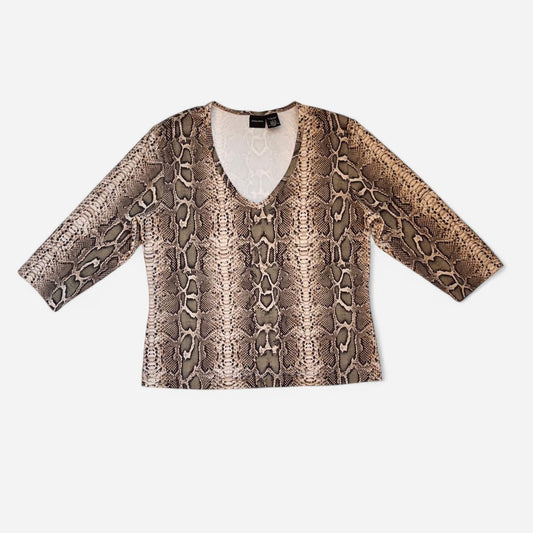 Y2K Snakeskin Printed Top (L/XL)