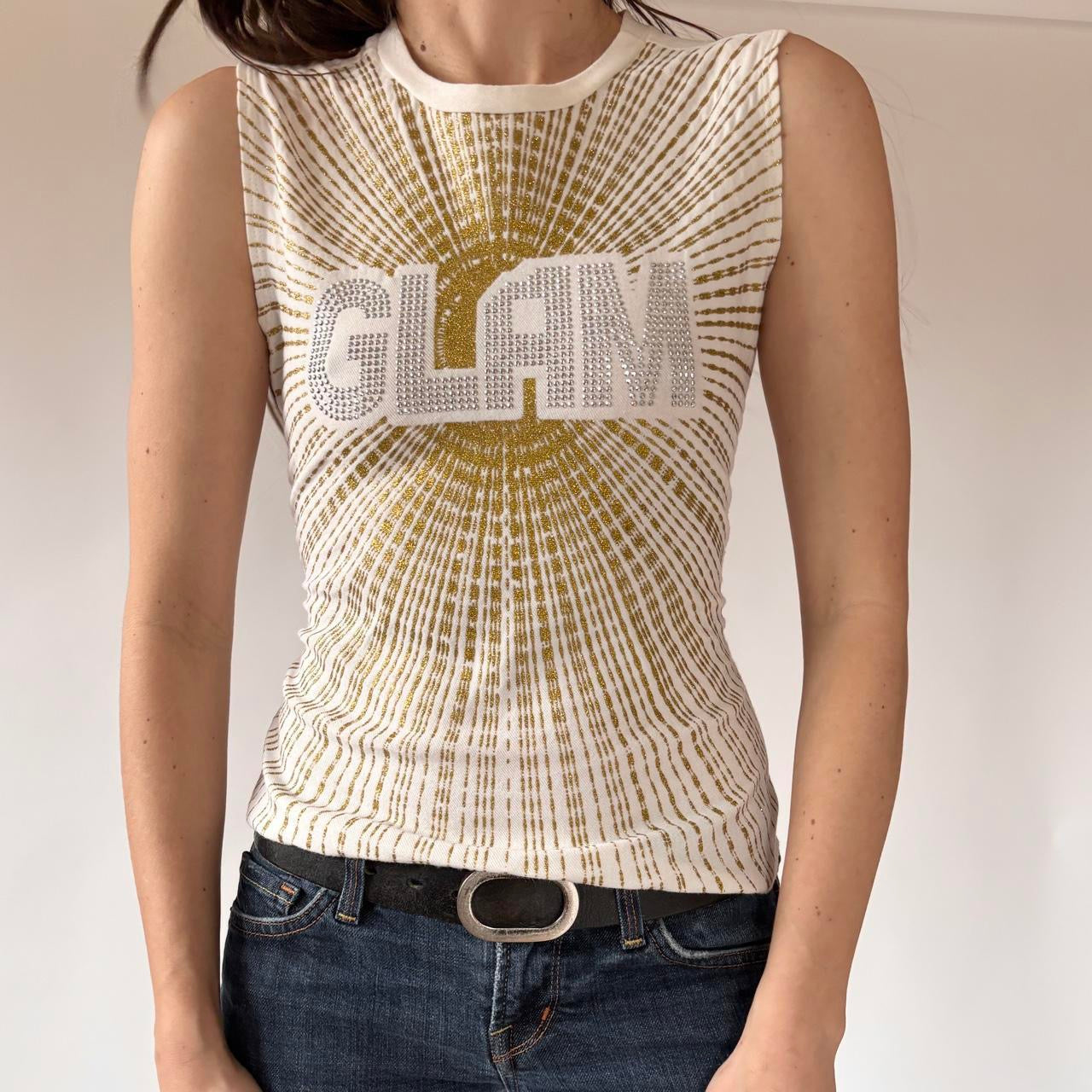 Y2K Glam Studded Top (M)