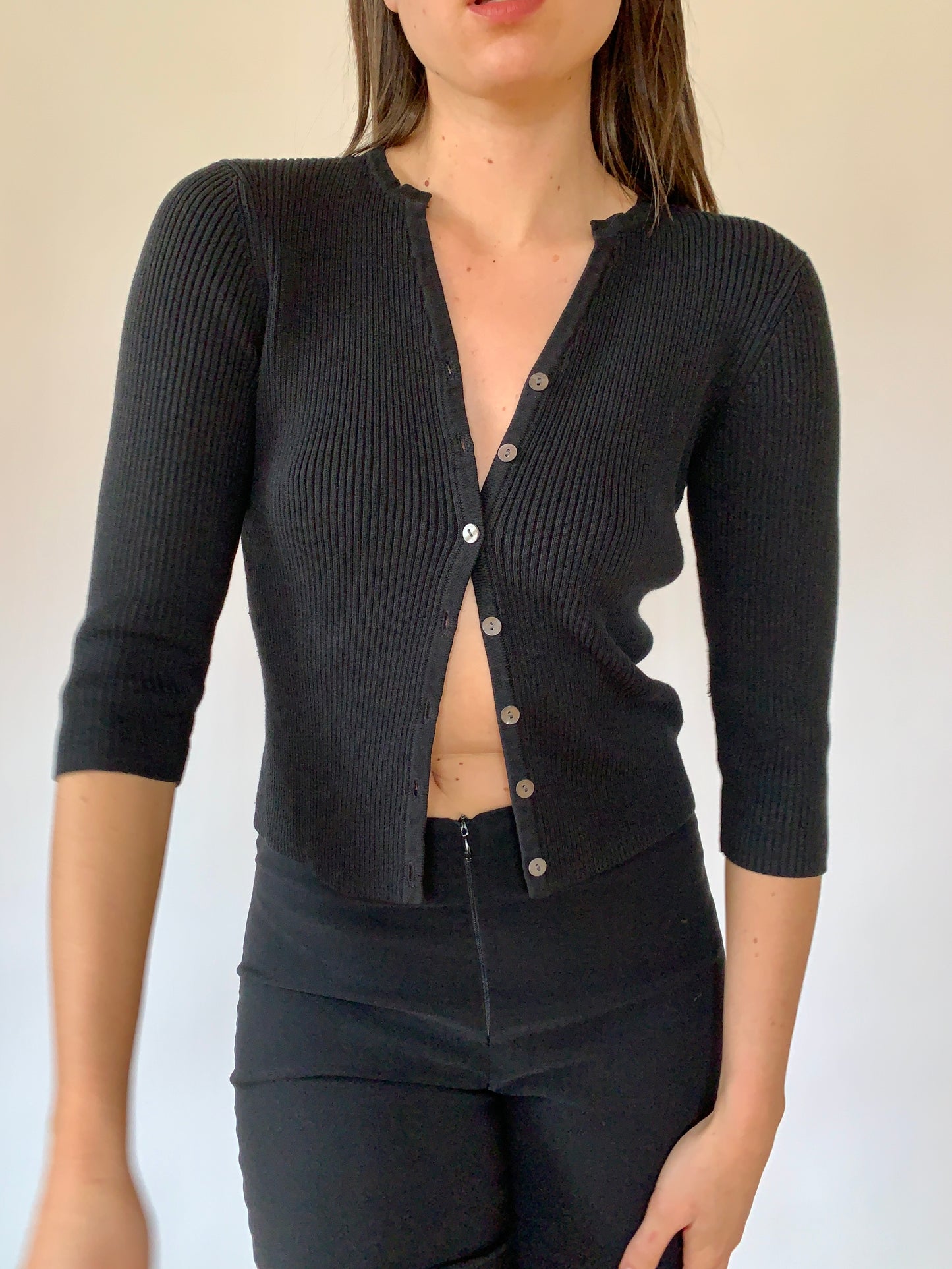 Vintage Ribbed Cardi - Small