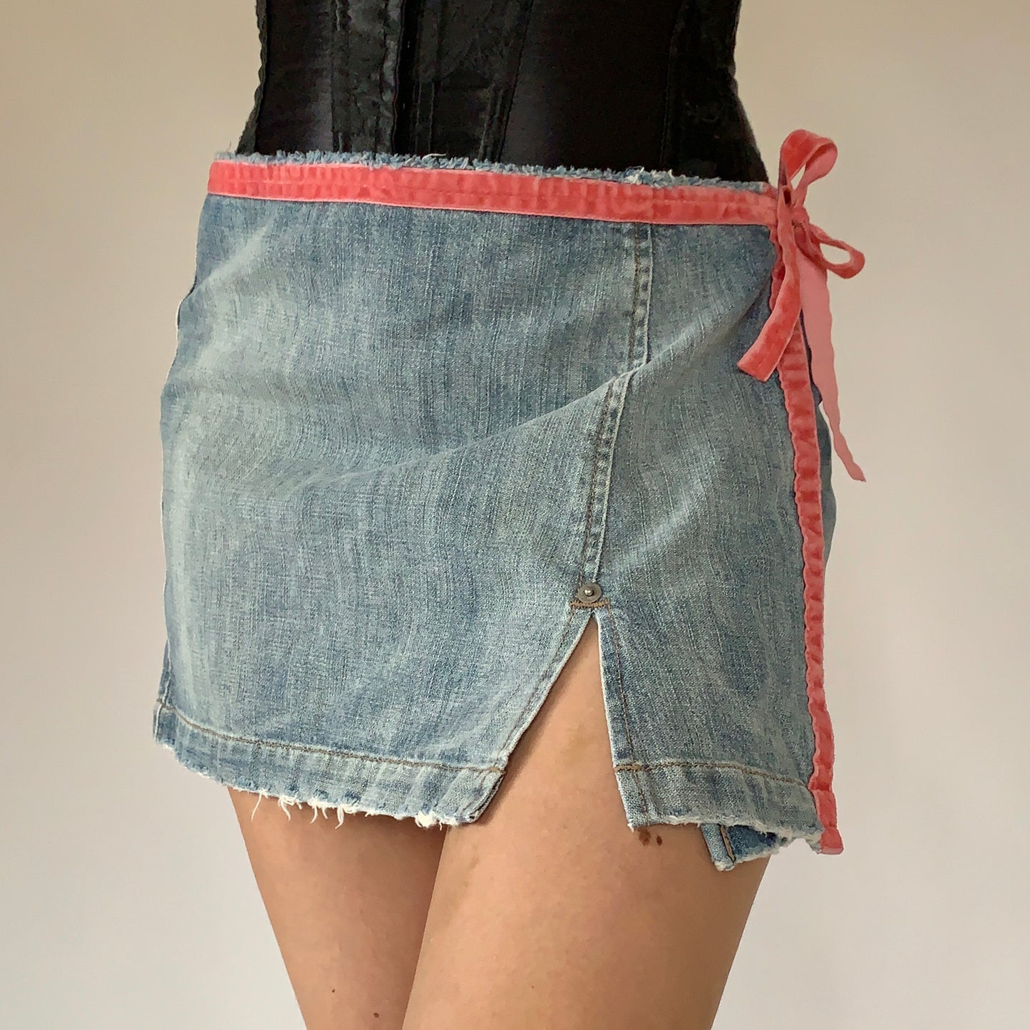 Y2K Denim Wrap Mini (S)