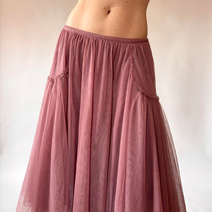 2000s Mauve Tulle Skirt (S/M)