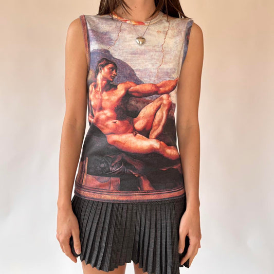 00s Renaissance Graphic Top (M)