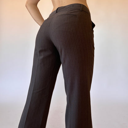 2000s Corpcore Pinstripe Trousers (XS)